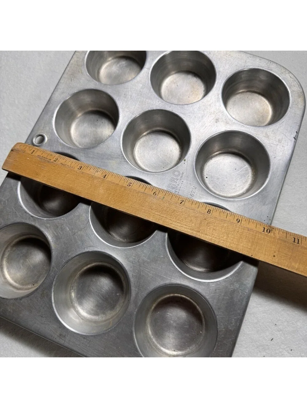 Vintage Aluminum Muffin Tin Lot Mirro TALA Chilton Mini Cupcake Popover Pans 5pc